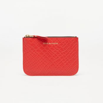 Comme des Garçons Embossed Roots Wallet Red