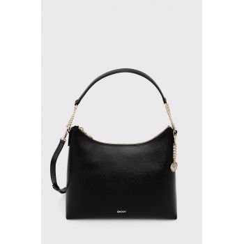 Dkny poseta de piele culoarea negru