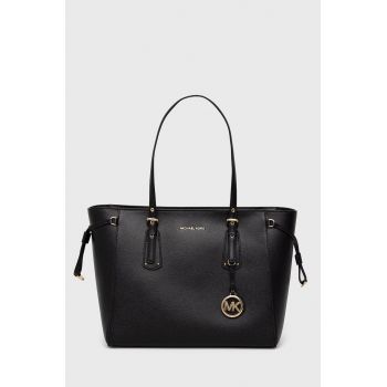 MICHAEL Michael Kors poseta de piele culoarea negru