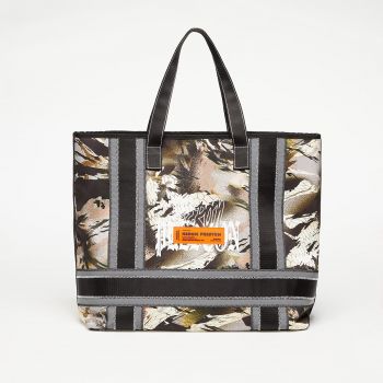 HERON PRESTON Hp Large Tote Bag Camouflage Green/ White