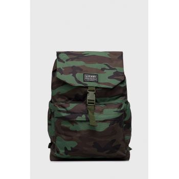 Superdry rucsac femei, culoarea verde, mare, modelator