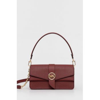 MICHAEL Michael Kors poseta de piele culoarea bordo