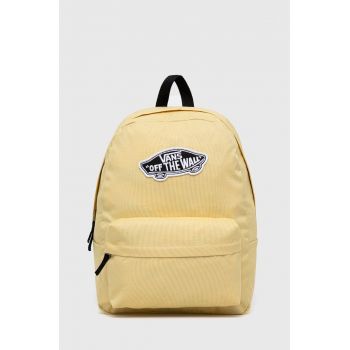 Vans rucsac culoarea galben, mare, cu imprimeu