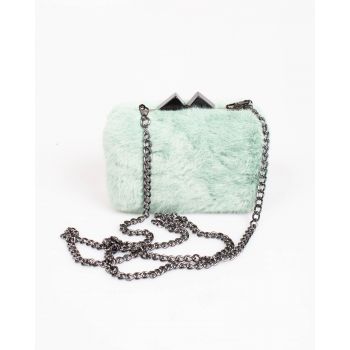 Geanta Clutch Axel verde de dama cu lant detasabil