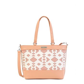Geanta Doca casual roz de dama cu model perforat Geanta Doca casual roz de dama cu model perforat