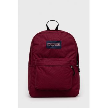 Jansport rucsac culoarea bordo, mare, neted ieftin