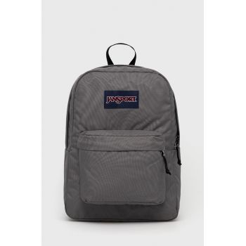 Jansport rucsac culoarea gri, mare, neted de firma original