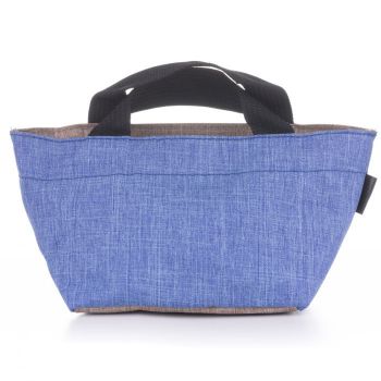 Gentuta cosmetice din material textil panzat, albastru