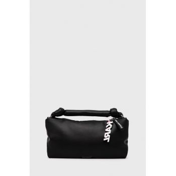 Karl Lagerfeld poseta de piele culoarea negru