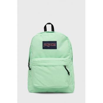 Jansport rucsac culoarea verde, mare, neted ieftin