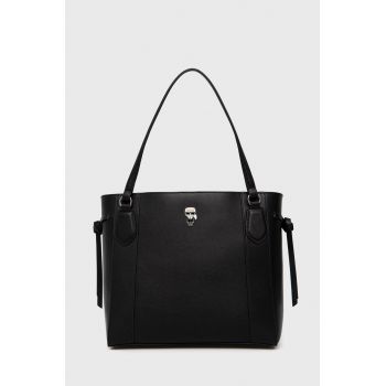 Karl Lagerfeld poseta de piele culoarea negru