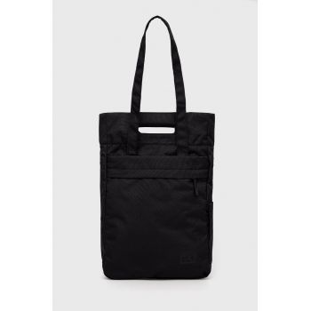 Jack Wolfskin rucsac culoarea negru, mare, neted