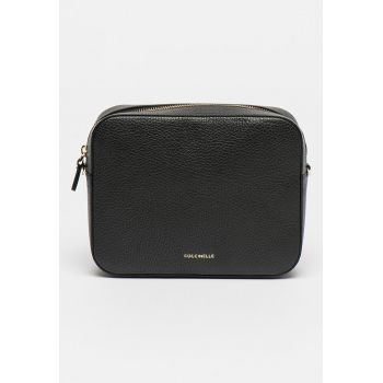 Geanta crossbody de piele cu logo Tebe