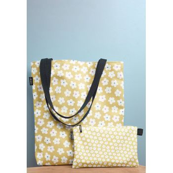 Geanta tote cu model floral