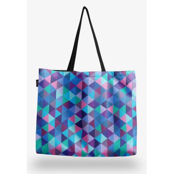 Geanta tote cu model geometric