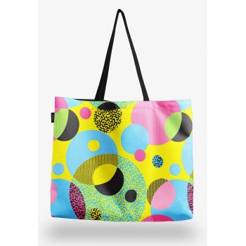 Geanta tote cu model geometric