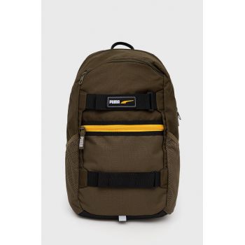 Puma rucsac femei, culoarea verde, mare, neted