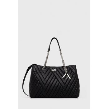 Armani Exchange poseta culoarea negru ieftina