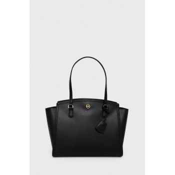 MICHAEL Michael Kors poseta de piele culoarea negru