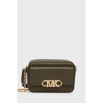 MICHAEL Michael Kors poseta de piele culoarea verde