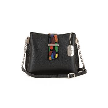 Geanta crossbody de piele cu aspect texturat Vida