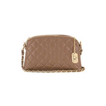 Geanta crossbody din piele cu aspect matlasat Geltrude