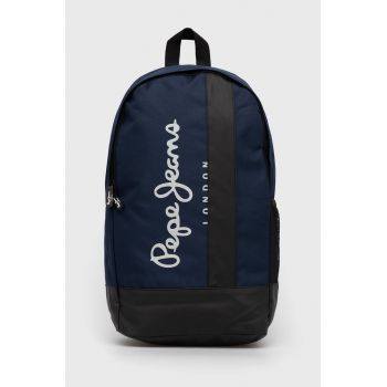 Pepe Jeans rucsac barbati, culoarea albastru marin, mare, cu imprimeu