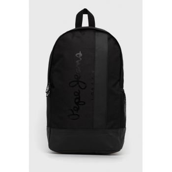 Pepe Jeans rucsac barbati, culoarea negru, mare, cu imprimeu