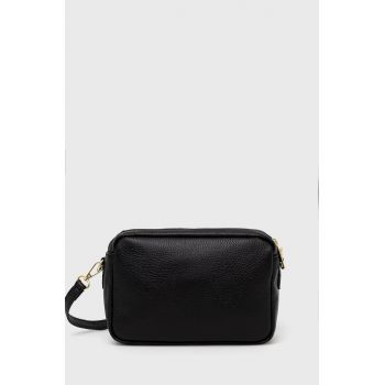 Answear Lab poseta de piele culoarea negru