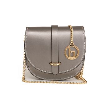 Geanta crossbody de piele cu bareta din lant Fiora