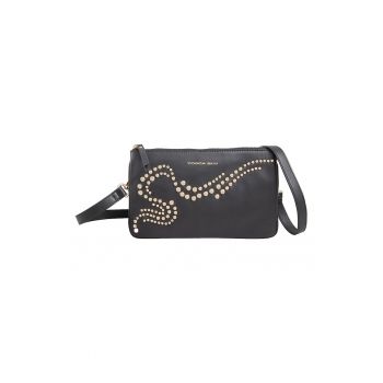 Geanta crossbody de piele cu tinte aplicate Nizza