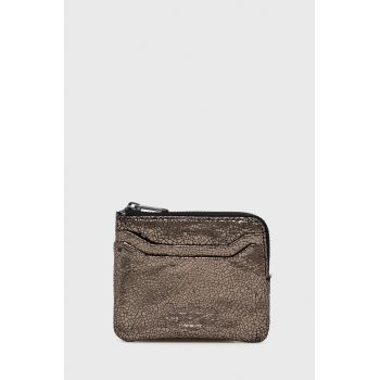 Pepe Jeans portofel de piele femei, culoarea auriu