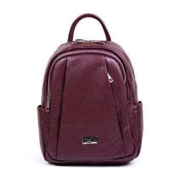 Rucsac din Piele, Model Pretta -868 Bordo