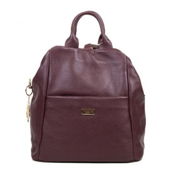 Geanta-Rucsac Piele, Model Pretta-8190 Bordo