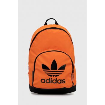 adidas Originals rucsac culoarea portocaliu, mare, cu imprimeu