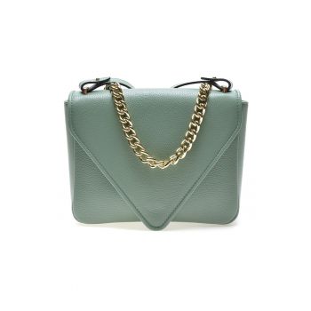 Geanta crossbody din piele cu clapa