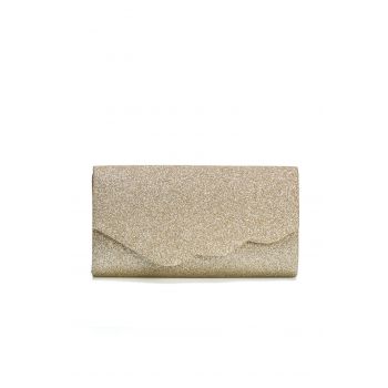Clutch Erika auriu cu sclipici