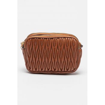 Geanta crossbody cu detalii in relief