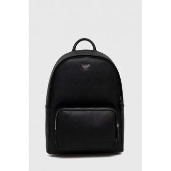 Emporio Armani rucsac barbati, culoarea negru, mare, neted