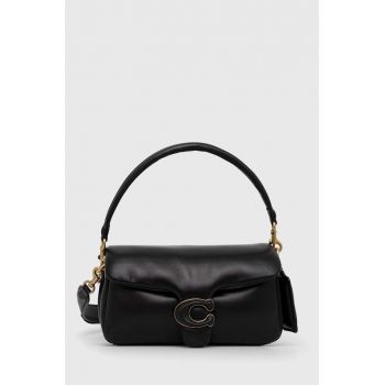 Coach poseta de piele culoarea negru