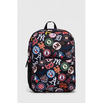 New Era rucsac culoarea negru, mare, cu imprimeu