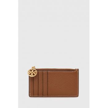 Tory Burch portofel de piele femei, culoarea maro