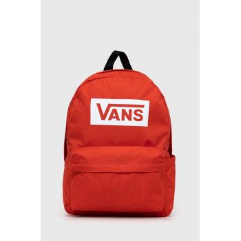 Vans rucsac culoarea rosu, mare, cu imprimeu