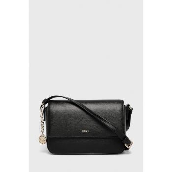 Dkny poseta de piele culoarea negru