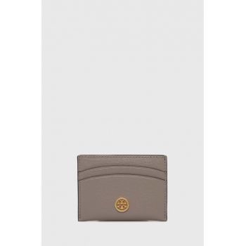 Tory Burch carcasa din piele femei, culoarea gri