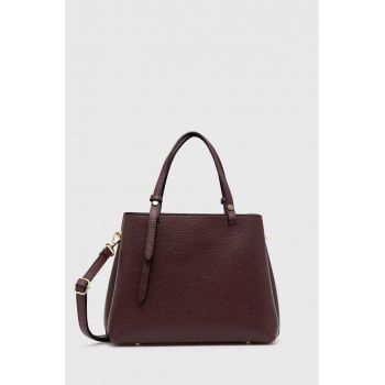 Answear Lab poseta de piele culoarea bordo