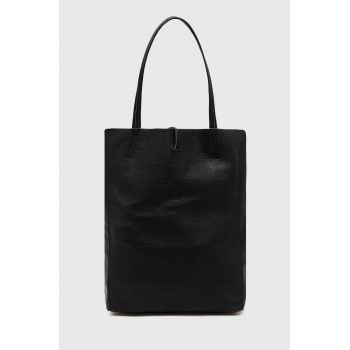 Answear Lab poseta de piele culoarea negru
