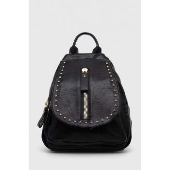 Answear Lab rucsac femei, culoarea negru, mic, cu imprimeu