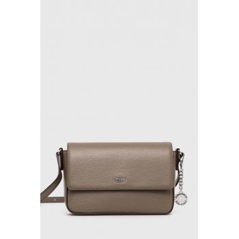 Dkny poseta de piele culoarea maro