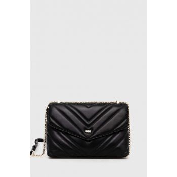 Dkny poseta de piele culoarea negru